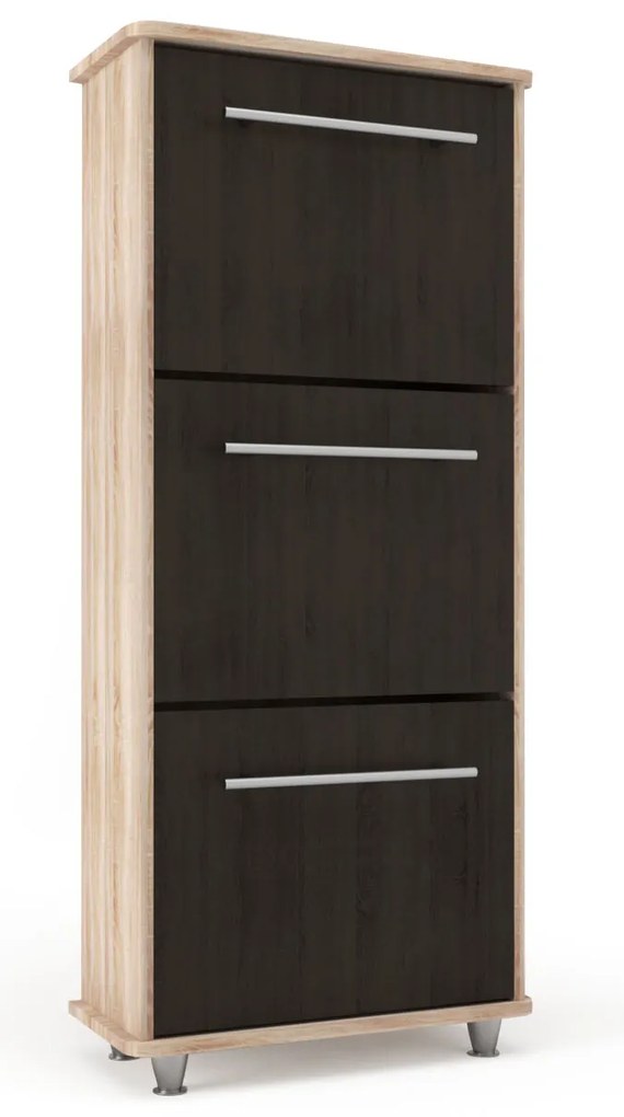 Παπουτσοθήκη Niag580 58x26.5x132εκ Wenge-Sonoma