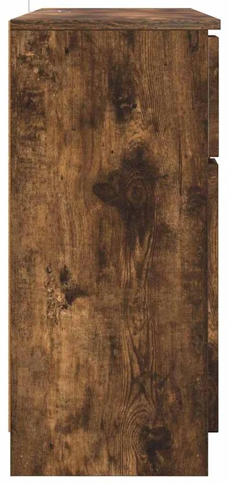 vidaXL Πλαϊνό γραφείο Καπνιστό Δρύς 100 x 30 x 65,6 Επεξεργασμένο ξύλο