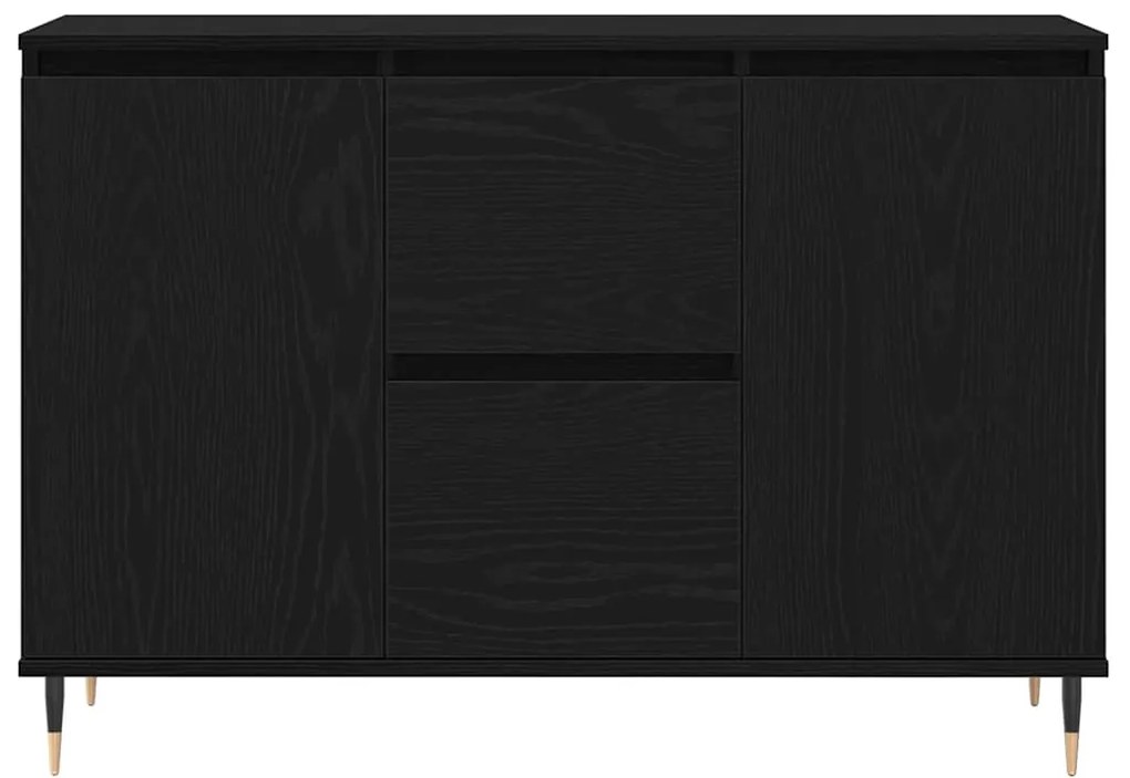 vidaXL Πλαϊνό γραφείο Μαύρη δρυς 101.5 x 35 x 70 εκ Επεξεργασμένο ξύλο