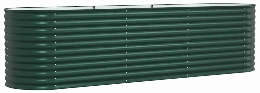 vidaXL Υπερυψωμένη Ζαρντινιέρα Πράσινο 320 x 80 x 81 cm Ατσάλι