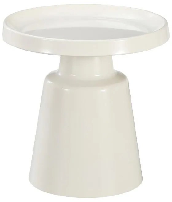 Τραπεζάκια σαλονιού Ginoze Inart σετ 2τεμ μέταλλο σε λευκή απόχρωση 70x70x38 εκ.