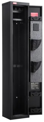 VEVOR Gun Safe, Heavy Duty Cold-Rolled Steel Fireproof Rifle Cabinet with Digital Keypad &amp; Key, Large Long Gun Cabinet with Magazine and LED Lighting, Adjustable Racks for Rifles, Pistols, Shotgun