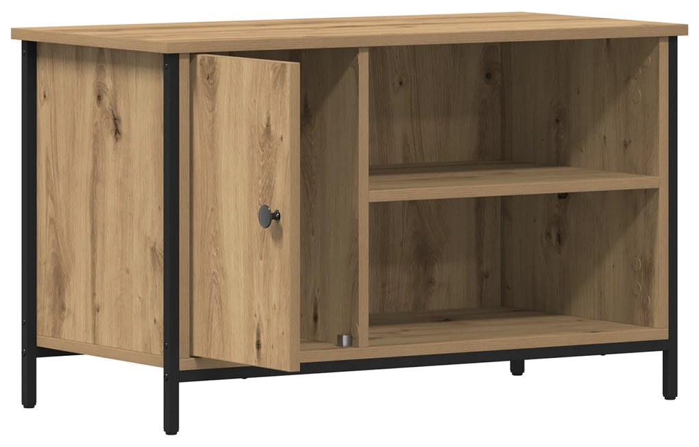 vidaXL Ντουλάπι τηλεόρασης Artisan Oak 80x40x50 εκ Επεξεργασμένο ξύλο και Ατσάλι