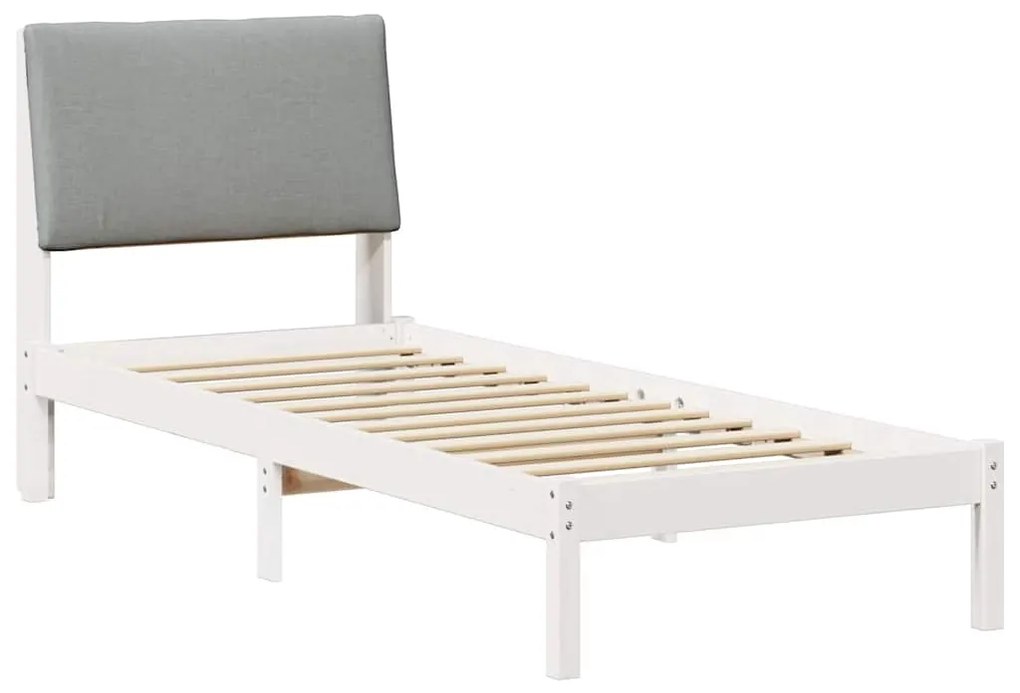 vidaXL Σκελετός Κρεβατιού Λευκό και ανοιχτό γκρι 80 x 200 cm