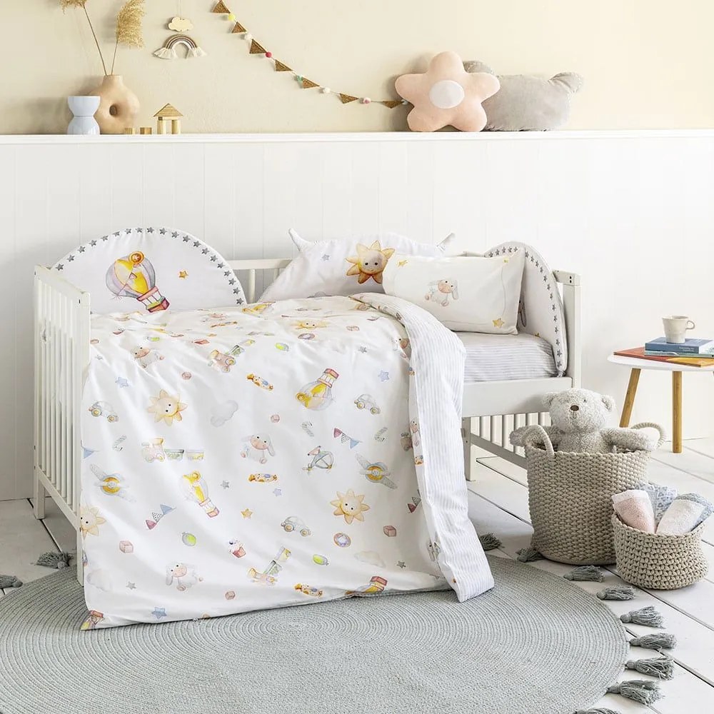 Σεντόνια Βρεφικά Toy Story (Σετ 3τμχ) White-Multi Nima Κούνιας 120x170cm 100% Βαμβάκι