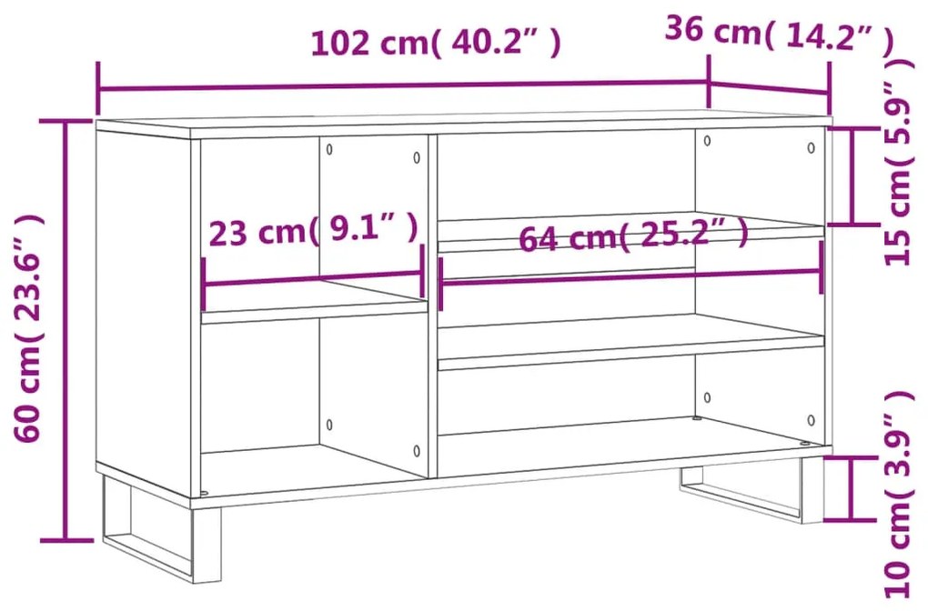 ΠΑΠΟΥΤΣΟΘΗΚΗ ΓΚΡΙ ΣΚΥΡΟΔΕΜΑΤΟΣ 102X36X60 ΕΚ. ΕΠΕΞΕΡΓΑΣΜΕΝΟ ΞΥΛΟ 831424