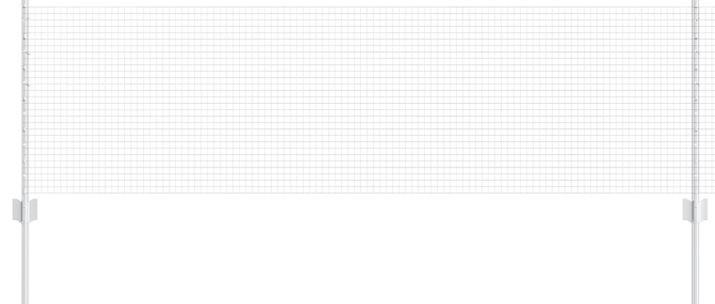vidaXL Φράχτης με 22 U Posts Ασημί 0.6x50 m Ατσάλι