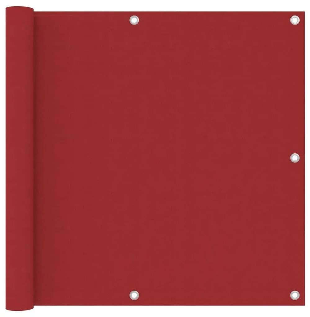 Διαχωριστικό Βεράντας Κόκκινο 90 x 500 εκ. Ύφασμα Oxford - Κόκκινο