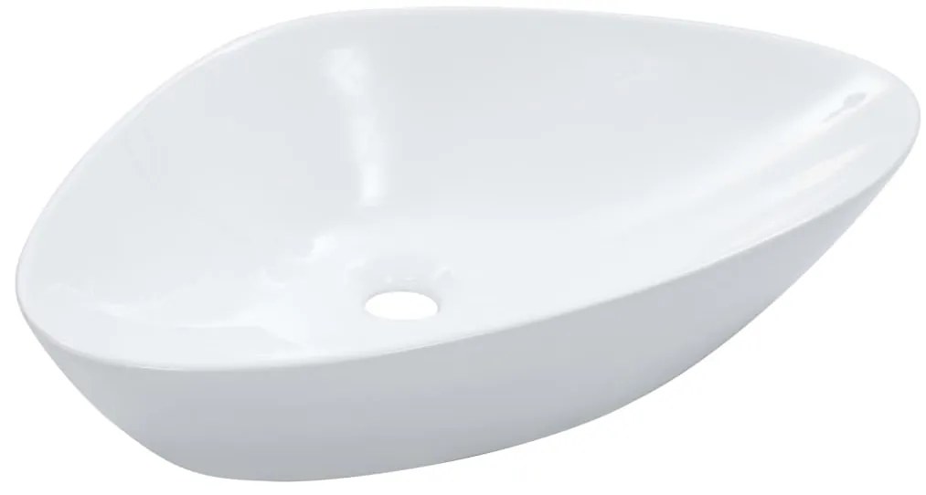 vidaXL Νιπτήρας Λευκός 58,5 x 39 x 14 εκ. Κεραμικός