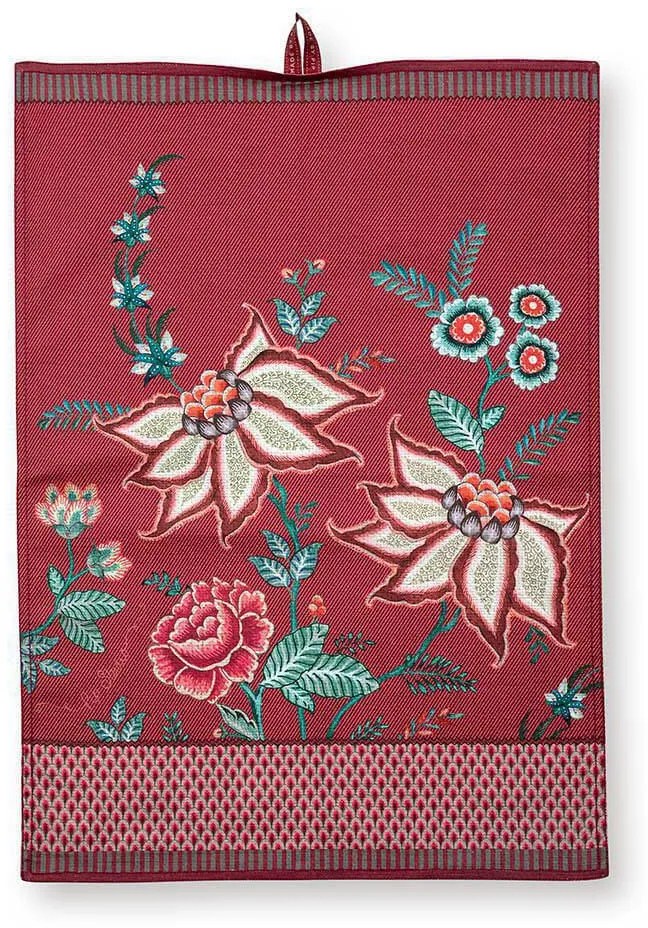 ΠΕΤΣΕΤΑ ΚΟΥΖΙΝΑΣ 50x70cm PIP STUDIO - FLOWER FESTIVAL DARK PINK