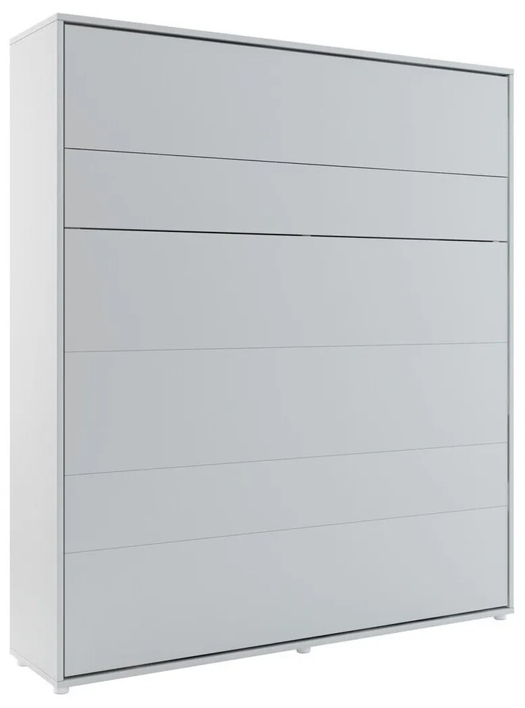Κρεβάτι - ντουλάπα Concept Pro Lenart AH103, Διπλό, Γκρι, 180x200, Πλαστικοποιημένη μοριοσανίδα, Τάβλες για Κρεβάτι, 191x228x217cm | Epipla1.gr