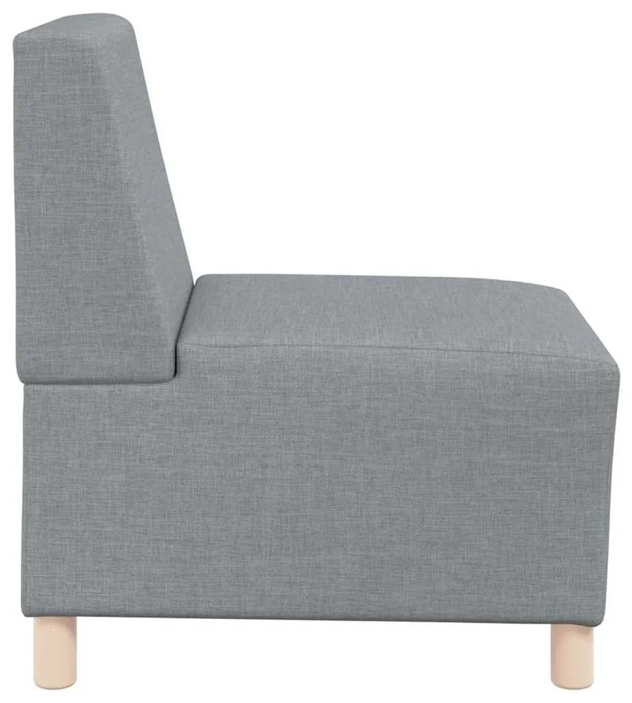 vidaXL Μοναδικός Καναπές χωρίς Χερούλια 2 pcs Ανοιχτό γκρι