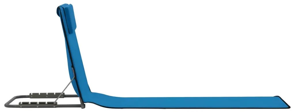 vidaXL Στρώματα - Ξαπλώστρες Πτυσσόμενα 2 τεμ. Μπλε από Ατσάλι/Ύφασμα