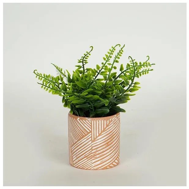 Φυτό Σε Γλαστρακι Τερρακοτα 18cm 758-14021 Estheti-758-14021-Καφέ 758-14021