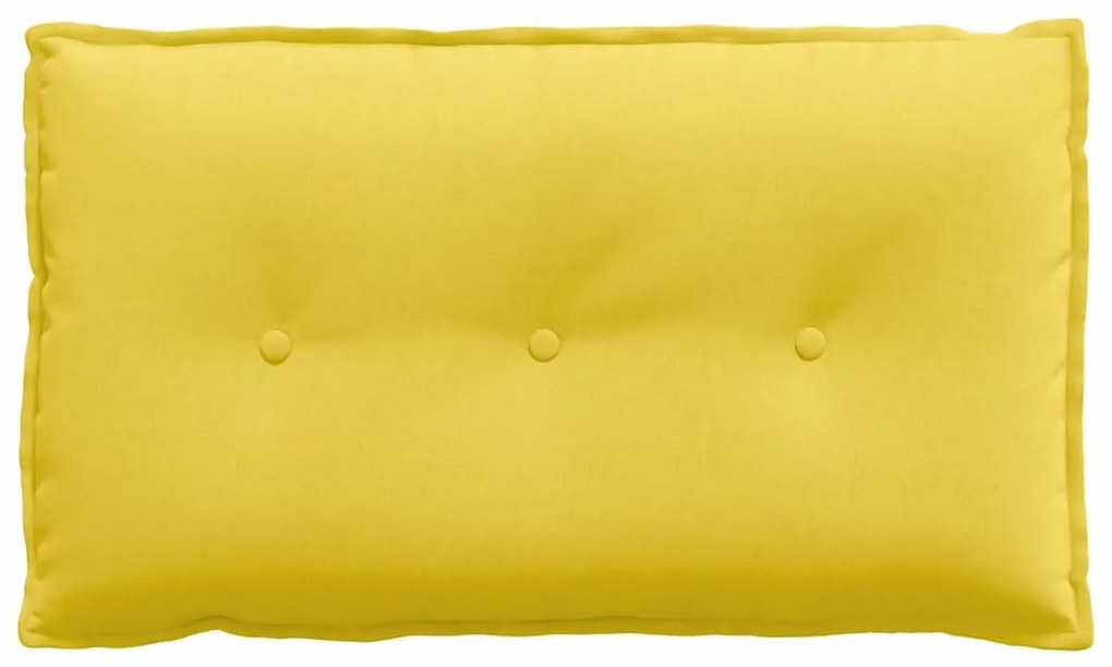 vidaXL Μαξιλάρι Πλάτης Απαλό Κίτρινο 80 x 19 x 50 εκ ύφασμα