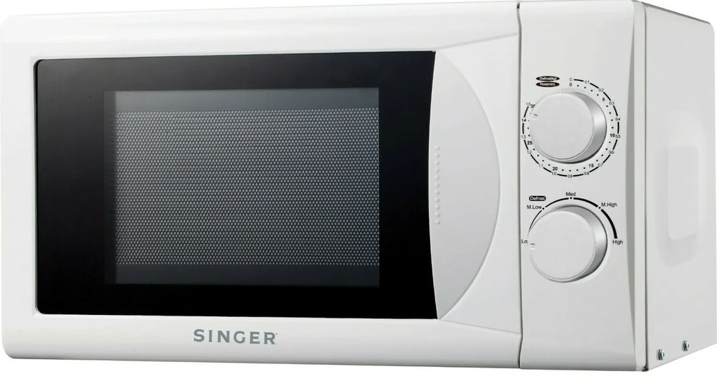 Singer MW20WH Φούρνος Μικροκυμάτων 20lt - 800W, Λευκός