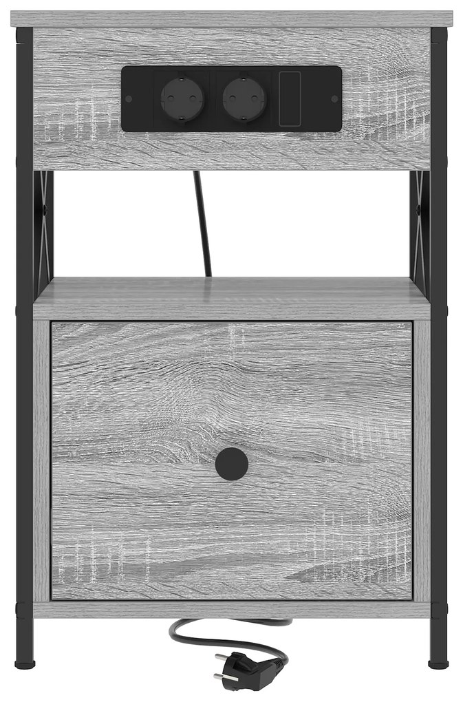 vidaXL Κομοδίνο Γκρι sonoma 40 x 31 x 60 εκ. Επεξεργασμένο ξύλο