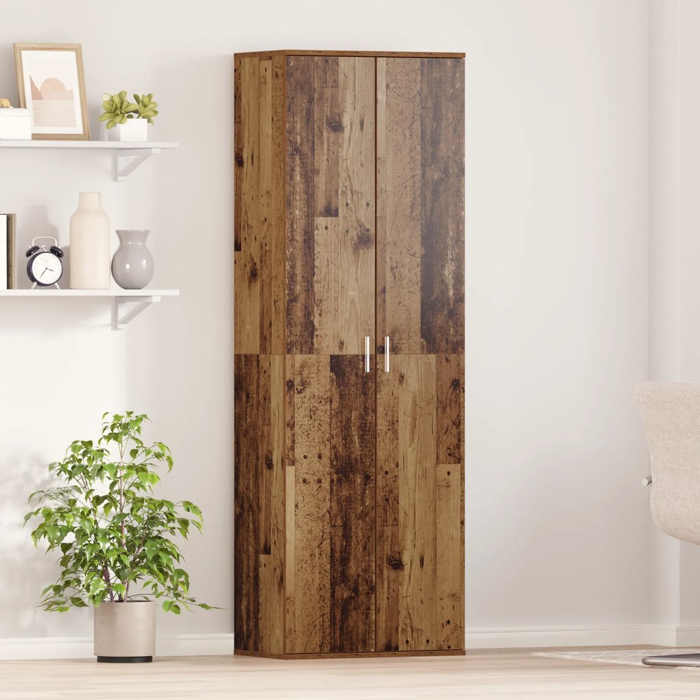vidaXL Υψηλή Ντουλάπα Παλιό Ξύλο 60x35x180 cm Κατασκευασμένο Ξύλο