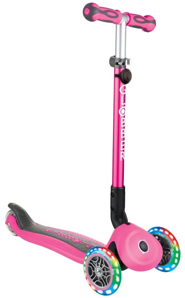 Globber Scooter Go Up Deluxe Lights Deep Pink