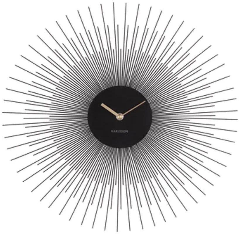 Ρολόι Τοίχου KA5818BK Peony Large D.60cm Black Karlsson Metal