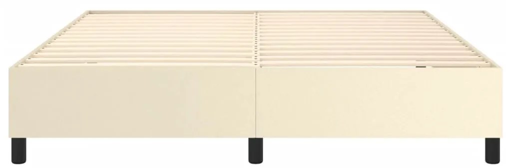 vidaXL Σκελετός Κρεβατιού με Ελατήρια Κρεμ 180x200 εκ. από Συνθετικό Δέρμα