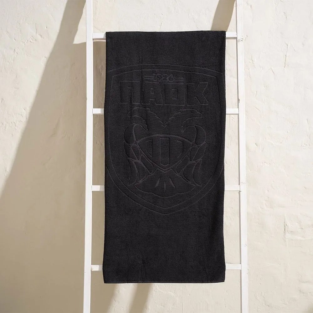 Πετσέτα Θαλάσσης Paok Grey Vesta Home Θαλάσσης 90x160cm 100% Cotton