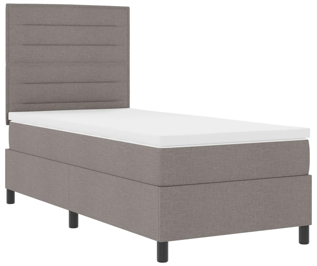 vidaXL Κρεβάτι με Ελατήρια και Στρώμα 80x200 cm Ύφασμα