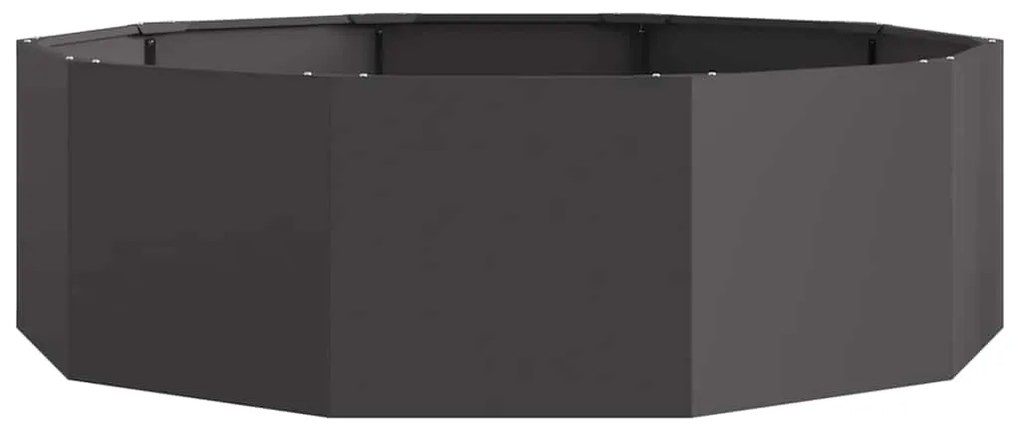 vidaXL Γλάστρα Μαύρο 120 x 120 x 35 εκ Ατσάλι