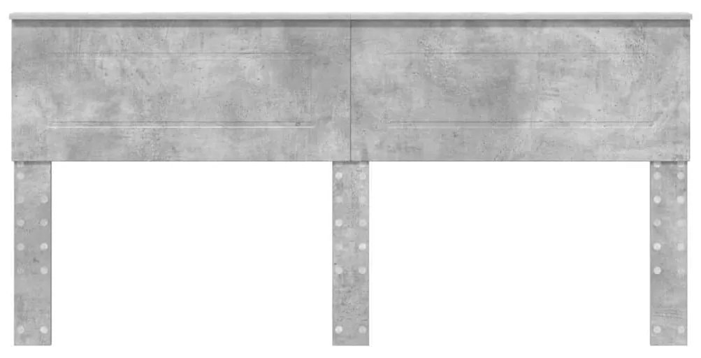 vidaXL Κεφαλάρι με κεφαλάρι Σκυρόδεμα Γκρι 180 cm Επεξεργασμένο ξύλο