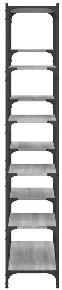 vidaXL Βιβλιοθήκη Γκρι Sonoma 100x32x170 εκ. Επεξεργ. Ξύλο / Σίδηρος
