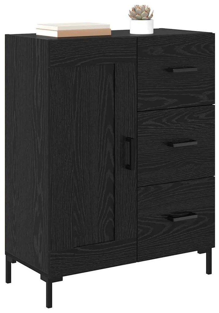 vidaXL Πλαϊνό γραφείο Μαύρη δρυς 69.5 x 34 x 90 εκ. Επεξεργασμένο ξύλο