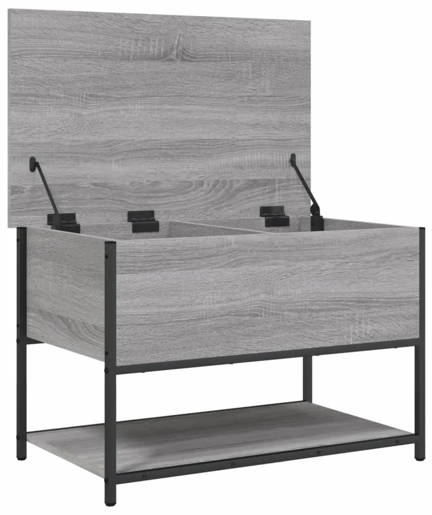 vidaXL Παγκάκι Αποθήκευσης Γκρι Sonoma 70x42,5x47εκ Επεξεργασμένο Ξύλο