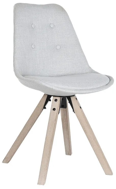 Καρέκλα Τραπεζαρίας DKD Home Decor πολυεστέρας Ανοιχτό Γκρι Eik (48 x 44 x 84 cm)