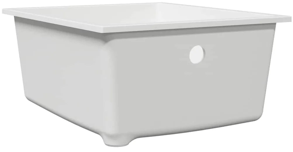 vidaXL Σιντρινο κουζίνας Λευκό 38 x 44 x 20 εκ. Γρανίτης