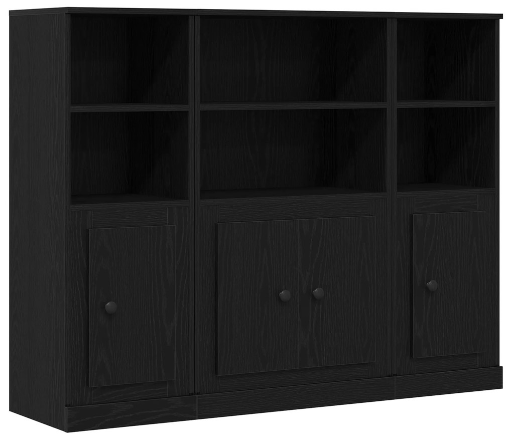 vidaXL Υψηλός ντουλάπι Μαύρη Δρυς 132x35,5x103,5 εκ Επεξεργασμένο Ξύλο