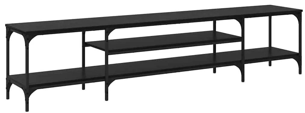 vidaXL Ντουλάπι TV Μαύρη Οξυά 201 x 35 x 45 εκ.