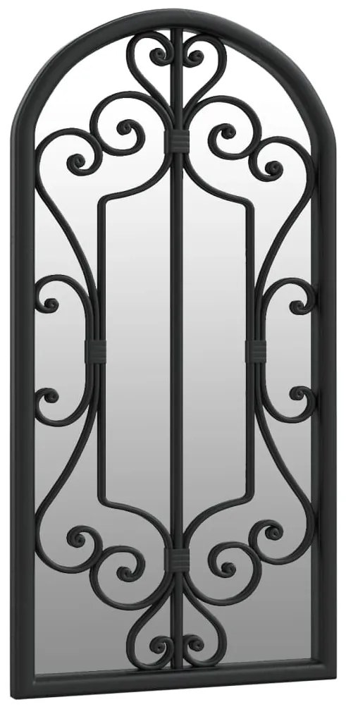 vidaXL Καθρέφτης Κήπου για Εξ. Χώρους Μαύρος 70 x 30 εκ. από Σίδερο