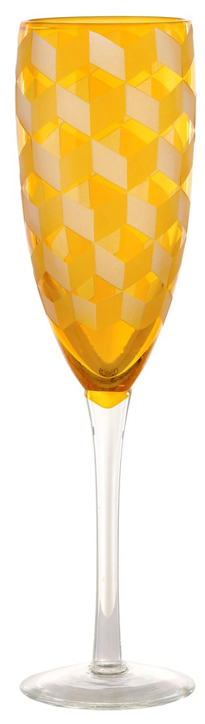 Champagne Glass POLS POTTEN Blocks Champagne Glasses, multicolour, set of 6 140-230-131-0M