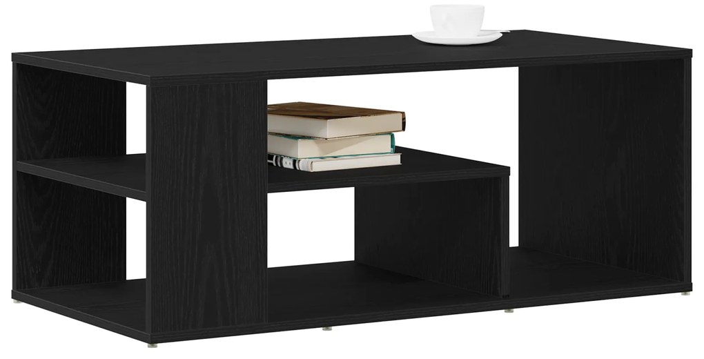 vidaXL Τραπεζάκι Σαλονιού Μαύρο Δρυς 100x50x40 εκ Επεξεργασμένο Ξύλο