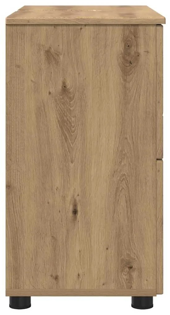 vidaXL Ντουλάπι Μπάνιου με συρτάρι Artisan Oak 76,5 x 35 x 64 εκ