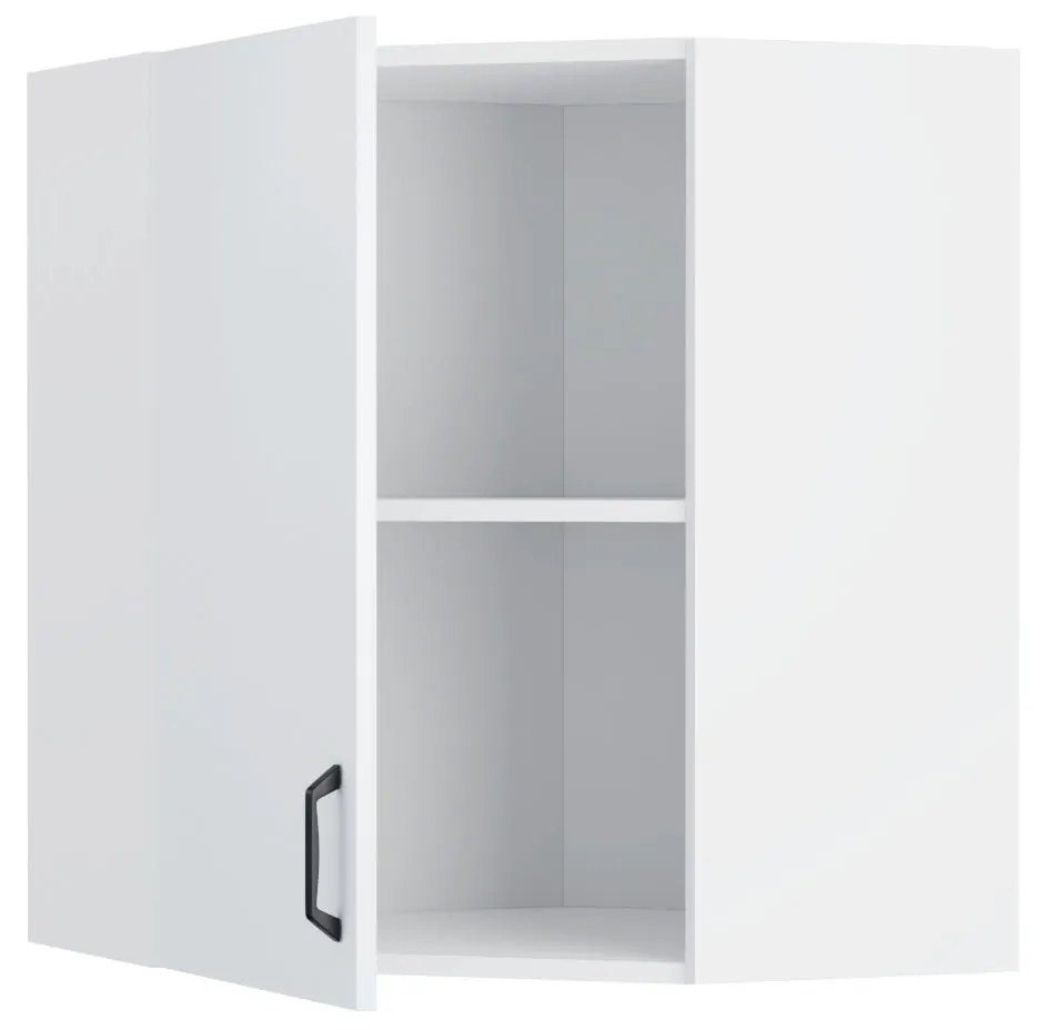 Modest Πάνω Ντουλάπι Γωνιακό Λευκό 60-60x30x72cm - WC6072M02