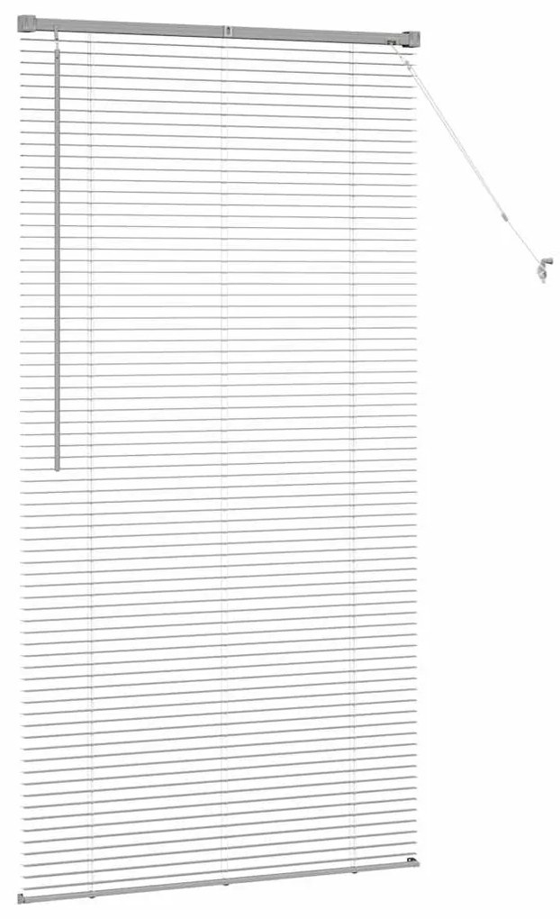 vidaXL Ρολό Παραθύρου με κουρτίνες Ασημί Αλουμίνιο