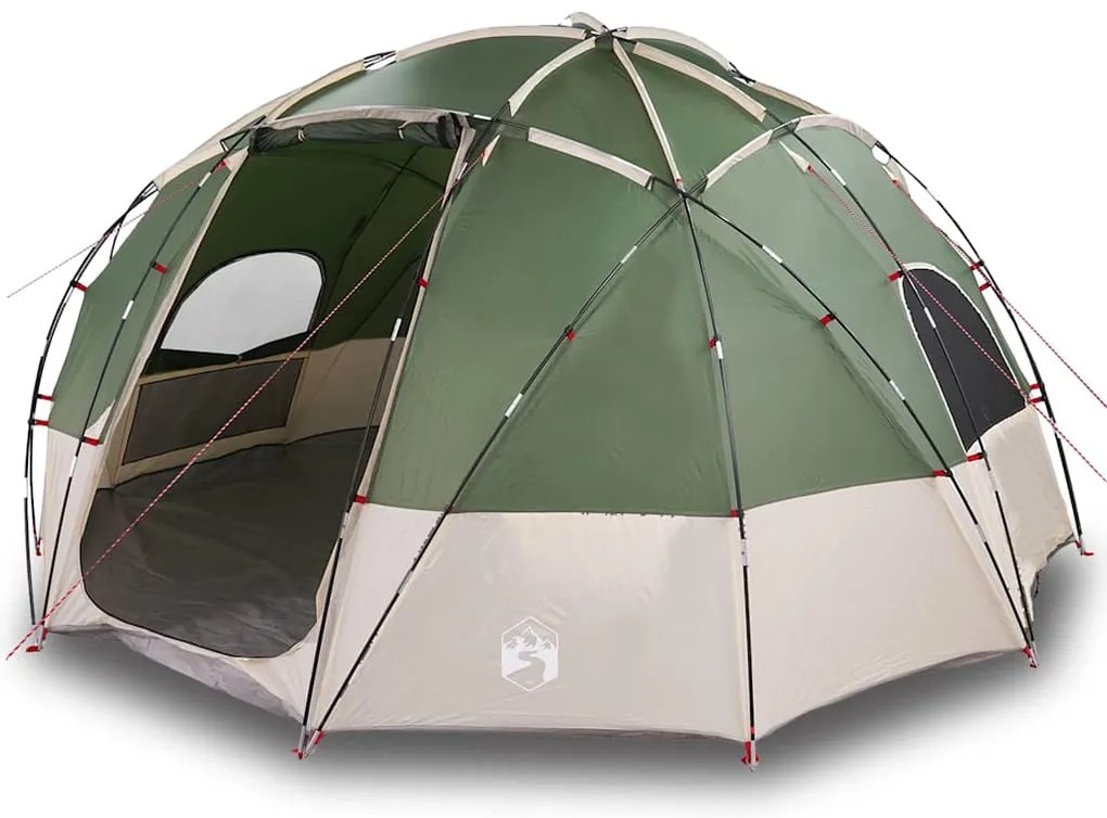 vidaXL Σκηνή Camping με στέγη Πράσινο 475 x 475 x 235 εκ. Πολυεστέρας