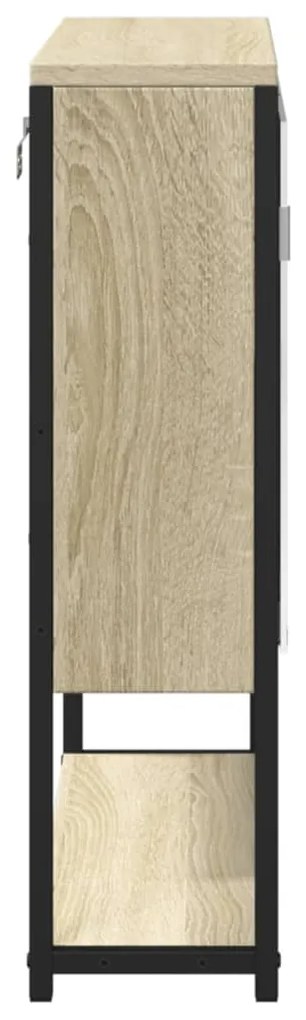vidaXL Καθρέφτης Μπάνιου Ντουλάπι Sonoma Δρυς 60x16x60 εκ. Επεξ. Ξύλο
