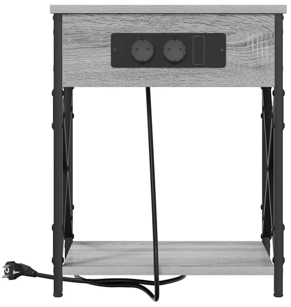 vidaXL Κομοδίνο Γκρι sonoma 41 x 31 x 51 εκ. Επεξεργασμένο ξύλο