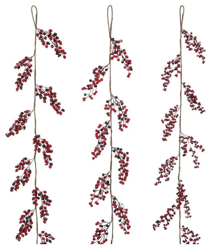 Γιρλάντα Χριστουγεννιάτικη Με Βerries 02.1120725 180cm Red