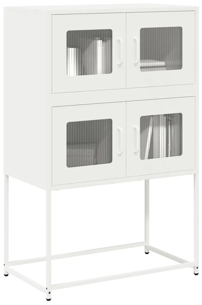 vidaXL Highboard Λευκό 68x39x107 cm Ατσάλι