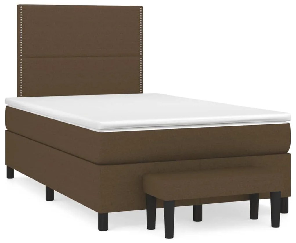 ΚΡΕΒΑΤΙ BOXSPRING ΜΕ ΣΤΡΩΜΑ ΣΚΟΥΡΟ ΚΑΦΕ 120X190 ΕΚ ΥΦΑΣΜΑΤΙΝΟ 3270351