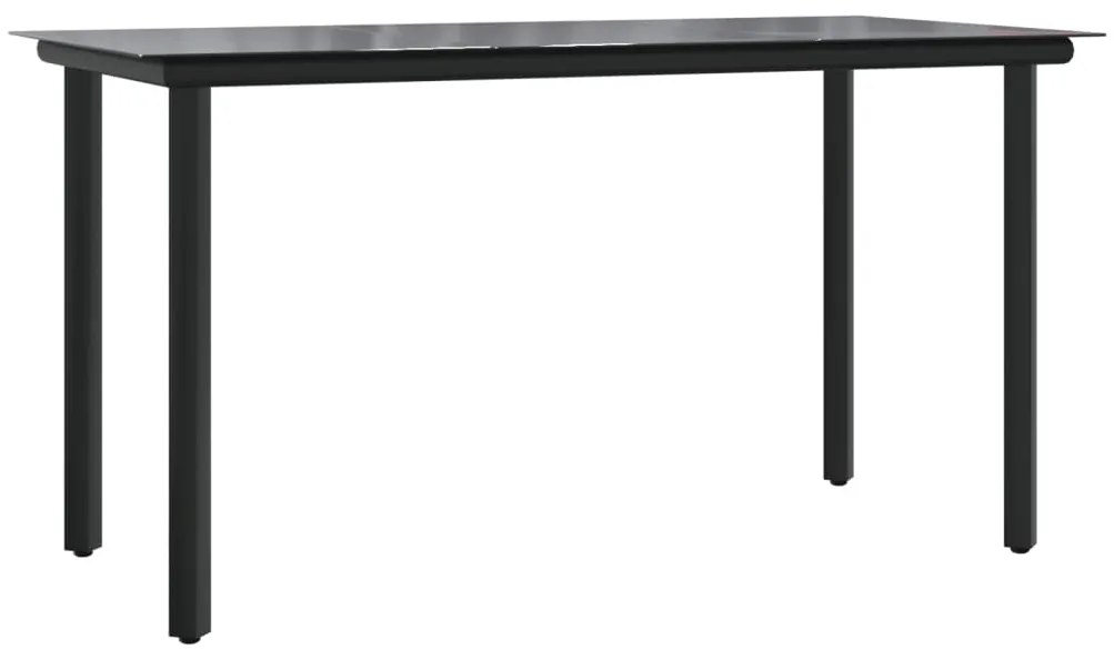 Σετ Τραπεζαρίας Κήπου 9 τεμ Μαύρο από Συνθ. Ρατάν με Μαξιλάρια 3213405