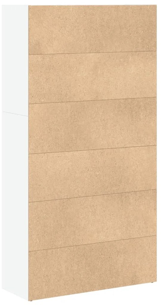 vidaXL Βιβλιοθήκη Λευκή 80x30x152 εκ. από Επεξεργασμένο Ξύλο